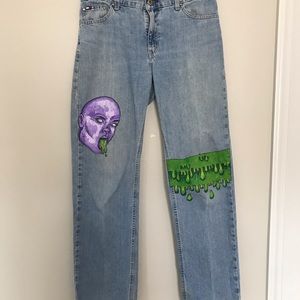 Hand painted Tommy Hilfiger Jeans